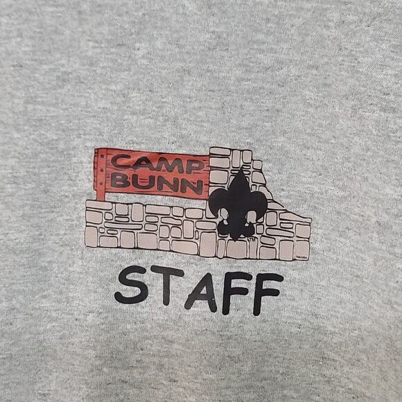 Camp Bunn Staff 2023 T-Shirt Abraham Lincoln Council IL Tee Heather Gray XL - Picture 1 of 4